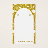 フローラアーチイヤリングマスタードジュエリーディスプレイカード (正面)