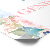 フローラアーチジェンダーリビールウェルカムサイン ポスター (角)