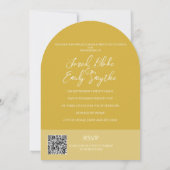 フローラアーチスタイル結婚式招待状QRコード 招待状 (裏面)