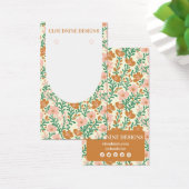 フローラアーチピンクグリーンイヤリングジュエリーディスプレイカード (デスク)