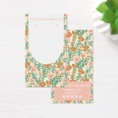 フローラアーチピンクグリーンイヤリングジュエリーディスプレイカード (デスク)