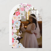 フローラアーチファースト通信サンキューカード 招待状 (正面/裏面)