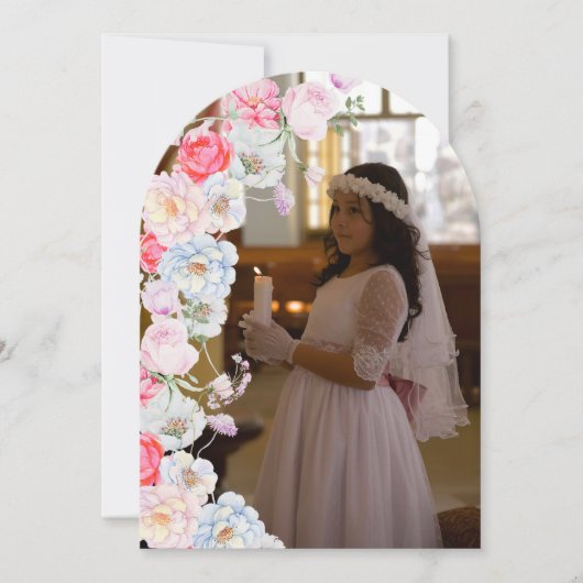 フローラアーチファースト通信サンキューカード 招待状 (正面)