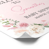 フローラアーチベビーイン開花ベビーシャワー歓迎 ポスター (角)