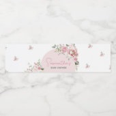 フローラアーチベビーイン開花ベビーシャワー ペットボトルラベル (シングルラベル)