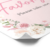 フローラアーチベビー開花赤ちゃんシャワーの好意 ポスター (角)