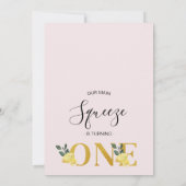 フローラアーチメーンスクイズ1st誕生日 招待状 (裏面)