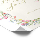 フローラアーチ春ガーデンブライダルシャワー標識 ポスター (角)