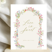 フローラアーチ春ガーデンブライダルシャワー標識 ポスター