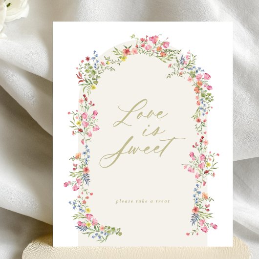 フローラアーチ春ガーデンブライダルシャワー標識 ポスター