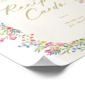 フローラアーチ春レシピカードブライダルシャワー標識 ポスター (角)