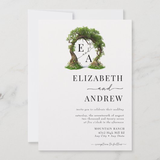 フローラアーチ |ツリー結婚ズ 招待状 (正面)