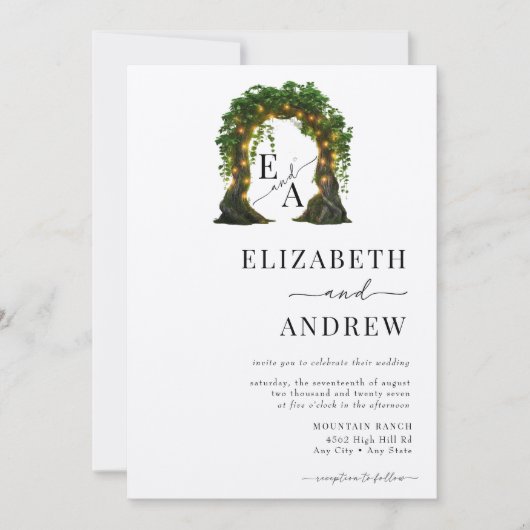 フローラアーチ |ツリー結婚ズ 招待状 (正面)
