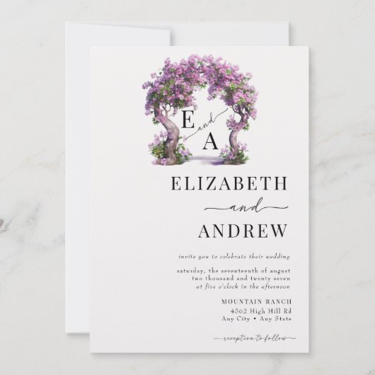 フローラアーチ |ツリー結婚ズ 招待状 (正面)