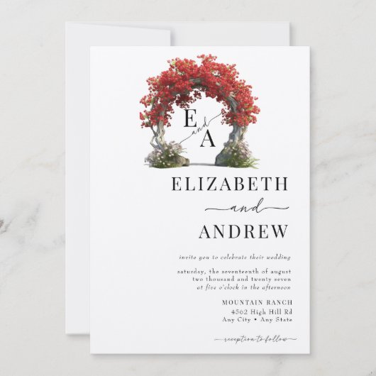 フローラアーチ |ツリー結婚ズ 招待状 (正面)