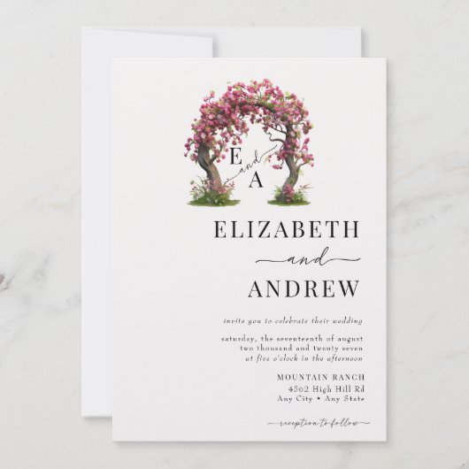 フローラアーチ |ツリー結婚ズ 招待状 (正面)
