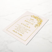 フローラアーチFOILフォト結婚式招待状 箔招待状 (回転した状態)