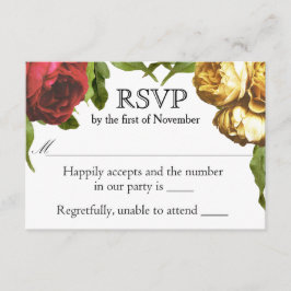 フローラアーティストウェディングRSVP 出欠カード