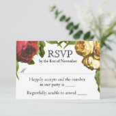 フローラアーティストウェディングRSVP 出欠カード (スタンド正面)