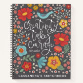 フローラアーティストSketchbookの名前 ノートブック (正面)