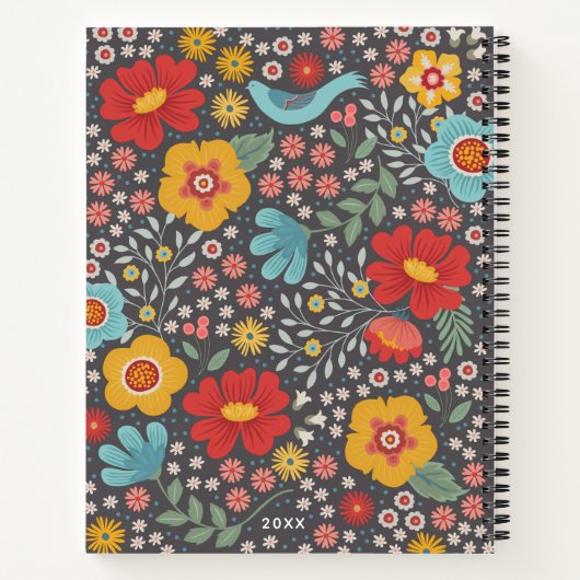 フローラアーティストSketchbookの名前 ノートブック (裏面)