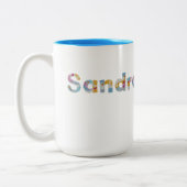 フローラアートで名前を書く ツートーンマグカップ (左)