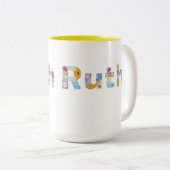 フローラアートで名前を ツートーンマグカップ (正面右)