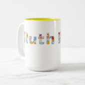 フローラアートで名前を ツートーンマグカップ (正面左)