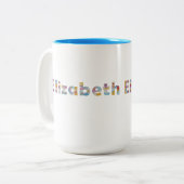 フローラアートで名前/エリザベス2 ツートーンマグカップ (正面左)