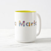 フローラアートで名前 ツートーンマグカップ (正面右)