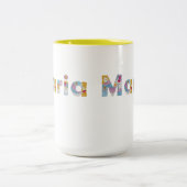 フローラアートで名前 ツートーンマグカップ (中央)