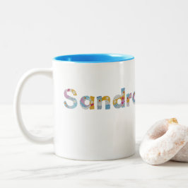 フローラアートで名前 ツートーンマグカップ