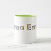 フローラアートで名前 ツートーンマグカップ (中央)