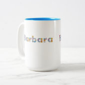 フローラアートで名前 ツートーンマグカップ (正面左)