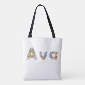 フローラアートで名前 トートバッグ (裏面)