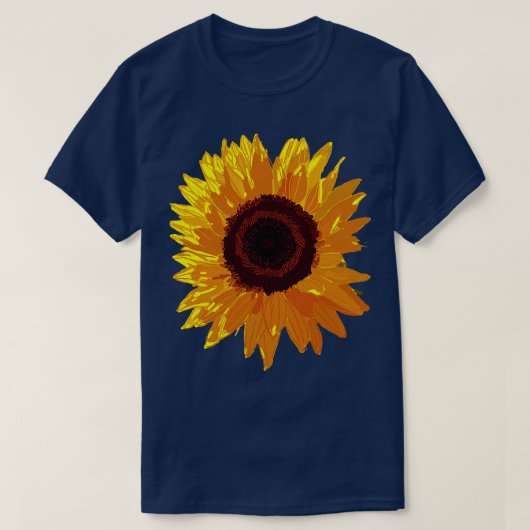 フローラアートサンフラワー Tシャツ (デザイン正面)
