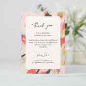 フローラアートスモールビジネスカンパニーロゴブランディング サンキューカード (スタンド正面)