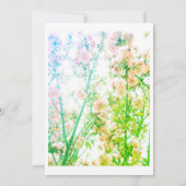 フローラアートセージグリーンホワイトエレガントな結婚式 招待状 (裏面)