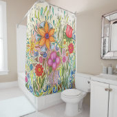 フローラアートデザインフラワー12 シャワーカーテン (インサイチュ)
