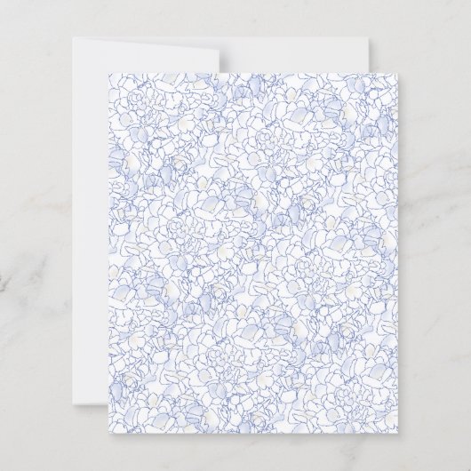 フローラアートブルー結婚ズ予算招待状 (裏面)