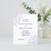 フローラアートブルー結婚ズ予算招待状 (スタンド正面)