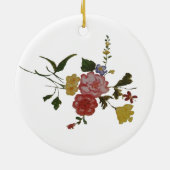 フローラアートワーク日本のの花 セラミックオーナメント (裏面)