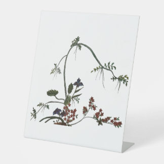 フローラアートワーク日本花 台座サイン