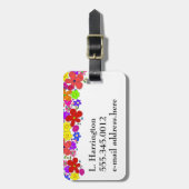 フローラアートワーク連絡情報ラゲージタグ ラゲッジタグ (正面縦)