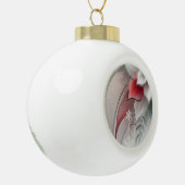 フローラアート付きクリスマス飾りモダンギフト セラミックボールオーナメント (左)