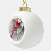 フローラアート付きクリスマス飾りモダンギフト セラミックボールオーナメント (右)