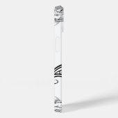 フローラアート、モノクロ美しい Case-Mate iPhoneケース (裏面 / 右)