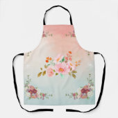 フローラアート、ヴィンテージの花、花が咲く エプロン (正面)
