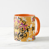 フローラアート、中空ライフ、グラフィックアート マグカップ (正面右)