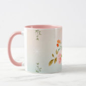 フローラアート、花、グラデーション芸術 マグカップ (左)